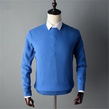 Load image into Gallery viewer, new arrival 100%cashmere o-neck knit men korean style solid H-straight pullover sweater 5color S-2XL