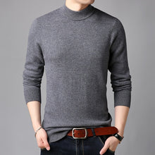 Load image into Gallery viewer, England Style New 2018 Winter Men's Fashion Slim Turtleneck Long Sleeve Thick Warm Knitted 100% Wool Sweater Male Slim Pullover