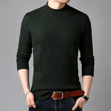 Load image into Gallery viewer, England Style New 2018 Winter Men's Fashion Slim Turtleneck Long Sleeve Thick Warm Knitted 100% Wool Sweater Male Slim Pullover