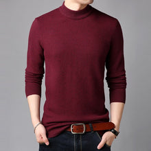 Load image into Gallery viewer, England Style New 2018 Winter Men's Fashion Slim Turtleneck Long Sleeve Thick Warm Knitted 100% Wool Sweater Male Slim Pullover