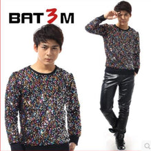 Load image into Gallery viewer, XS-XXL Hot 2018 spring Men New nightclub singer Fashion DJ DS stage costumes male offbeat personality sequined sweater coat