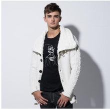 Load image into Gallery viewer, M~4XL! New 2019 Men's Clothing PLUS SIZE Harajuku BF Korea knit cardigan coat sweater wind upset paragraph individuality Lapel