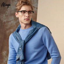 Load image into Gallery viewer, High Quality 100% Goat Cashmere Sweater Men Round Collar Solid Casual Sweaters Large Size Knitted Autumn Winter Slim Jumper Tops
