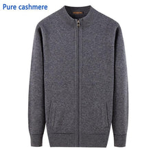Load image into Gallery viewer, new arrival fashion Thick 100% Pure Cashmere Sweater Male Zipper Cardigan Winter Coat Casual high quality plus size XS-4XL 5XL