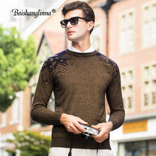 Load image into Gallery viewer, Baishanglinna Thick Warm Sweater Men 2019 New Winter New Arrival Knitted Cashmere Wool Sweaters Casual O-Neck Pullover Men 37515