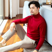 Load image into Gallery viewer, CBF 2018 Newest Hot Sales Men's Knitted pure Cashmere Sweater Turn-down Collar Solid color Classical plane High-quality Pullover