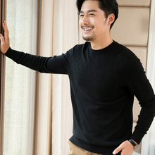 Load image into Gallery viewer, 2018 Newest Hot Sales Men's Knitted pure Cashmere Sweater Circular collar Solid color diamond Soft warmth High-quality Pullovers