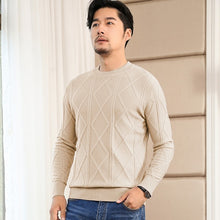 Load image into Gallery viewer, CBF Newest Hot Sales Men's Knitted pure Cashmere Sweater Circular collar Solid color diamond Soft warmth High-quality Pullovers2