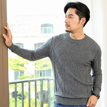 Load image into Gallery viewer, CBF Newest Hot Sales Men's Knitted pure Cashmere Sweater Circular collar Solid color diamond Soft warmth High-quality Pullovers2