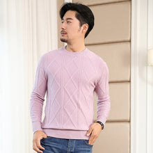 Load image into Gallery viewer, CBF Newest Hot Sales Men's Knitted pure Cashmere Sweater Circular collar Solid color diamond Soft warmth High-quality Pullovers2