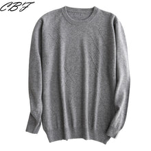 Load image into Gallery viewer, 2018 New pattern Business Casual Men Knitted pure Cashmere Sweater Circular collar Jacquard style warmth Anti-pilling Pullover