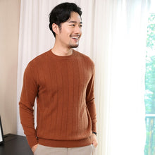 Load image into Gallery viewer, CBF 2018 Newest Hot Sales Men's Knitted pure Cashmere Sweater Circular collar Solid color Vertical style High-quality Pullovers