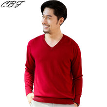 Load image into Gallery viewer, CBF 2018 Newest Hot Sales Men's Knitted pure Cashmere Sweater V-collar Classical plane Solid color High-quality Pullovers