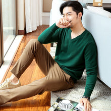 Load image into Gallery viewer, CBF 2018 Newest Hot Sales Men's Knitted pure Cashmere Sweater V-collar Classical plane Solid color High-quality Pullovers