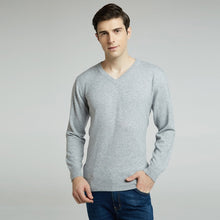 Load image into Gallery viewer, 2018 New pattern Business Casual Men Knitted pure Cashmere Sweater V-collar Pure color warmth Anti-pilling Pullover Free shippin