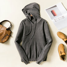 Load image into Gallery viewer, CBF 2018 Newest Hot Sales Men's Knitted pure Cashmere Sweater Hooded collar Solid color High-quality Pullovers