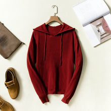 Load image into Gallery viewer, CBF 2018 Newest Hot Sales Men's Knitted pure Cashmere Sweater Hooded collar Solid color High-quality Pullovers
