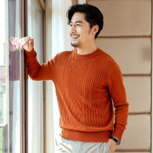 Load image into Gallery viewer, CBF 2018 Newest Hot Sales Men's Knitted pure Cashmere Sweater Circular collar Solid color Thread style High-quality Pullovers