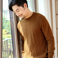 Load image into Gallery viewer, CBF 2018 Newest Hot Sales Men's Knitted pure Cashmere Sweater Circular collar Solid color Thread style High-quality Pullovers