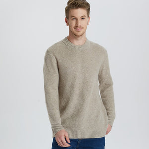 2018 New pattern Business Casual Men Knitted pure Cashmere Sweater Circular collar Jacquard style warmth Anti-pilling Pullover 3