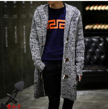 Load image into Gallery viewer, M~5XL! New Men's Clothing Plus size Korean loose sweater long cardigan sweater coat thick autumn winter singer costumes