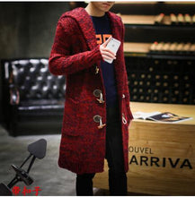 Load image into Gallery viewer, M~5XL! New Men's Clothing Plus size Korean loose sweater long cardigan sweater coat thick autumn winter singer costumes