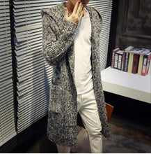 Load image into Gallery viewer, M~5XL! New Men's Clothing Plus size Korean loose sweater long cardigan sweater coat thick autumn winter singer costumes