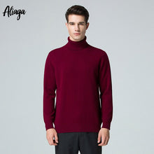 Load image into Gallery viewer, Turtleneck Sweaters 2019 New Coming 100 Cashmere Sweater Knitted Winter Men Sweater Turtleneck Jumper Tops Men's Warm Pullovers