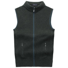 Load image into Gallery viewer, 2019 Brand Fashion Sweater Men Cardigan Vests Wool Vest Knitted Mens Cardigans Sleeveless Add Velvet Size XXXL