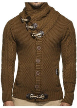 Load image into Gallery viewer, ZOGAA  Knitted Mens Sweaters Casual 2019 Turn-down Collar Sweater Solid Single Breasted Mens Sweaters 7 Colors