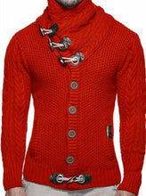Load image into Gallery viewer, ZOGAA  Knitted Mens Sweaters Casual 2019 Turn-down Collar Sweater Solid Single Breasted Mens Sweaters 7 Colors