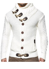 Load image into Gallery viewer, ZOGAA  Knitted Mens Sweaters Casual 2019 Turn-down Collar Sweater Solid Single Breasted Mens Sweaters 7 Colors