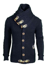 Load image into Gallery viewer, ZOGAA  Knitted Mens Sweaters Casual 2019 Turn-down Collar Sweater Solid Single Breasted Mens Sweaters 7 Colors