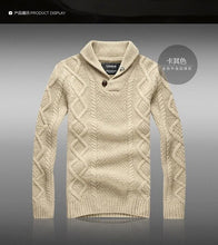 Load image into Gallery viewer, 2016 Sale Top &quot;european And American Style Men Sweater Sudaderas Australian Men&#39;s Winter Thick Wool Sweater Coat Lapel Pullover