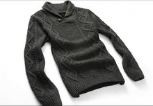 Load image into Gallery viewer, 2016 Sale Top &quot;european And American Style Men Sweater Sudaderas Australian Men&#39;s Winter Thick Wool Sweater Coat Lapel Pullover