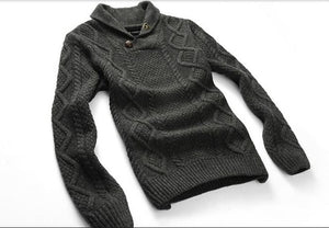 2016 Sale Top "european And American Style Men Sweater Sudaderas Australian Men's Winter Thick Wool Sweater Coat Lapel Pullover