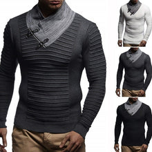 Load image into Gallery viewer, ZOGAA Men's High-necked Sweaters Irregular Design Top Male Sweater Solid Color Mens Casual Sweater Pullover Sweaters For Mens