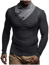Load image into Gallery viewer, ZOGAA Men's High-necked Sweaters Irregular Design Top Male Sweater Solid Color Mens Casual Sweater Pullover Sweaters For Mens