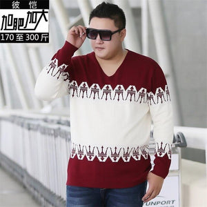 10XL 8XL 2018 The New listing Arrivals Thick Warm V-Neck Wool Sweater Men Brand-Clothing Knitted Cashmere Pullover male shirt