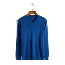 Load image into Gallery viewer, Baishanglinna 2019 Wool Sweater Men Autumn Winter Thick Warm Sweaters And Pullovers Casual V-Neck Solid Color Cashmere Sweater