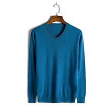 Load image into Gallery viewer, Baishanglinna 2019 Wool Sweater Men Autumn Winter Thick Warm Sweaters And Pullovers Casual V-Neck Solid Color Cashmere Sweater