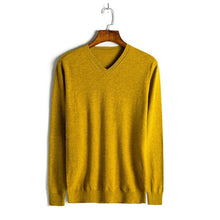 Load image into Gallery viewer, Baishanglinna 2019 Wool Sweater Men Autumn Winter Thick Warm Sweaters And Pullovers Casual V-Neck Solid Color Cashmere Sweater