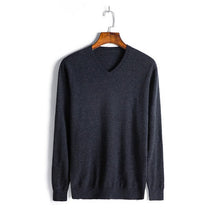 Load image into Gallery viewer, Baishanglinna 2019 Wool Sweater Men Autumn Winter Thick Warm Sweaters And Pullovers Casual V-Neck Solid Color Cashmere Sweater
