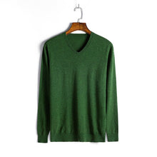 Load image into Gallery viewer, Baishanglinna 2019 Wool Sweater Men Autumn Winter Thick Warm Sweaters And Pullovers Casual V-Neck Solid Color Cashmere Sweater