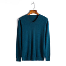 Load image into Gallery viewer, Baishanglinna 2019 Wool Sweater Men Autumn Winter Thick Warm Sweaters And Pullovers Casual V-Neck Solid Color Cashmere Sweater