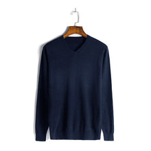 Load image into Gallery viewer, Baishanglinna 2019 Wool Sweater Men Autumn Winter Thick Warm Sweaters And Pullovers Casual V-Neck Solid Color Cashmere Sweater