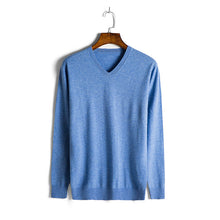 Load image into Gallery viewer, Baishanglinna 2019 Wool Sweater Men Autumn Winter Thick Warm Sweaters And Pullovers Casual V-Neck Solid Color Cashmere Sweater