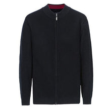 Load image into Gallery viewer, new arrival 100%cashmere knit men fashion o-neck zipper cardigan sweater solid color S-3XL retail wholesale