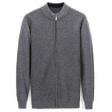 Load image into Gallery viewer, new arrival 100%cashmere knit men fashion o-neck zipper cardigan sweater solid color S-3XL retail wholesale