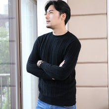 Load image into Gallery viewer, 2018 Newest Hot Sales Men's Knitted Cashmere Sweater O-collar Solid color Twist flower style Soft warmth High-quality Pullovers